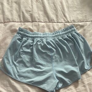 Lululemon Light Blue hotty hot shorts (size 6)